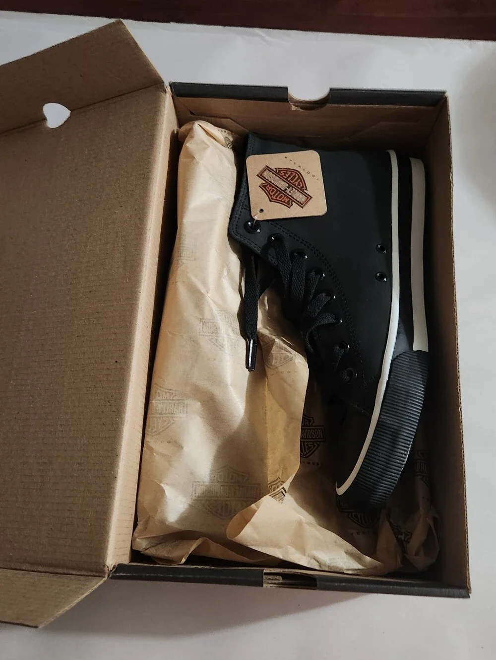 New Mens Harley Davidson Baxter High Top Sneaker Skull Sz 8